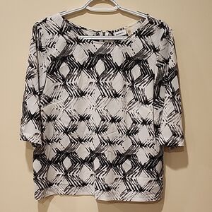 DKNY Monochrome Patterned Women's Blouse